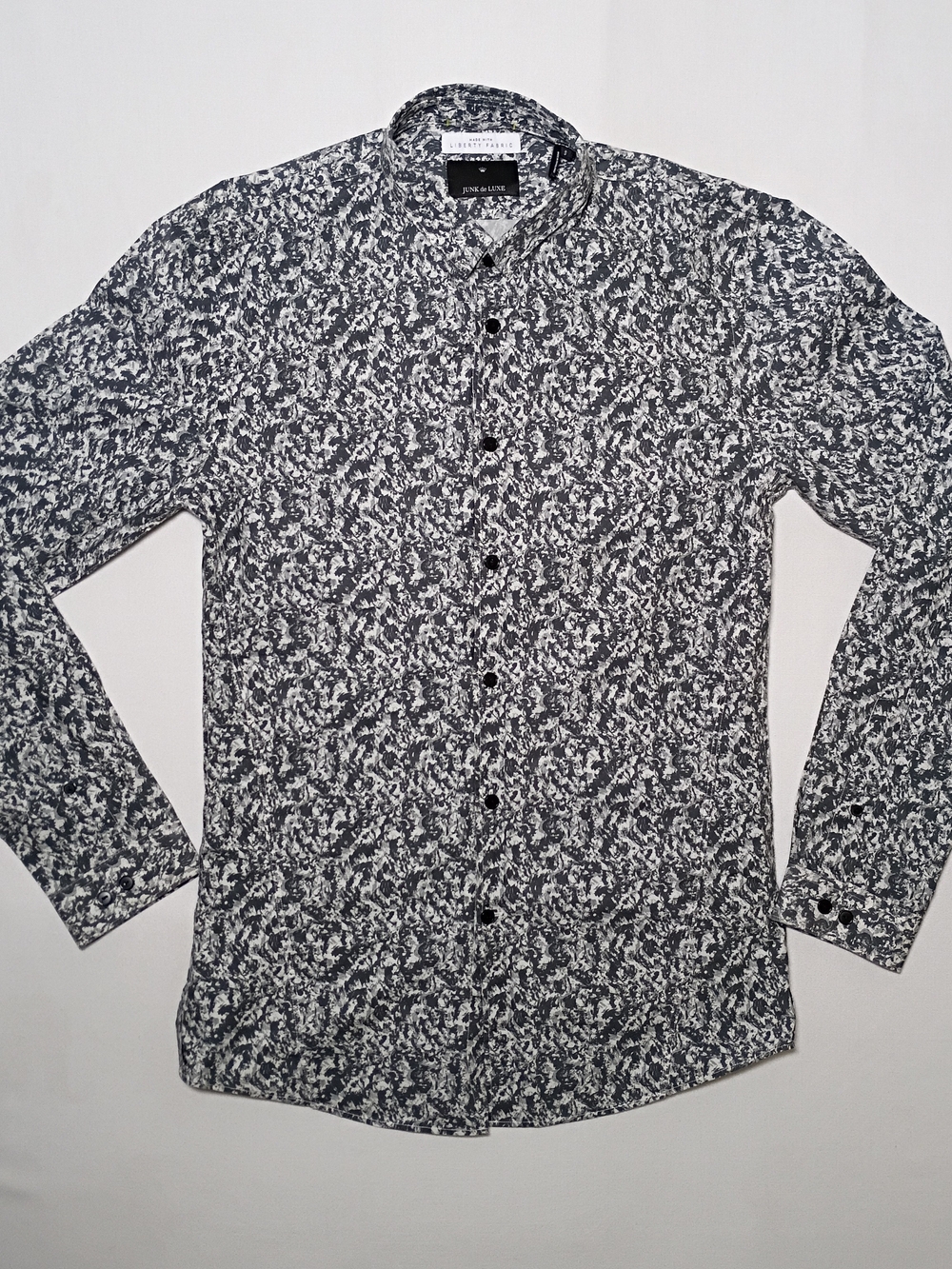Junk De Luxe Mens Liden Liberty Fabric Abstract Button Up Shirt Size Small